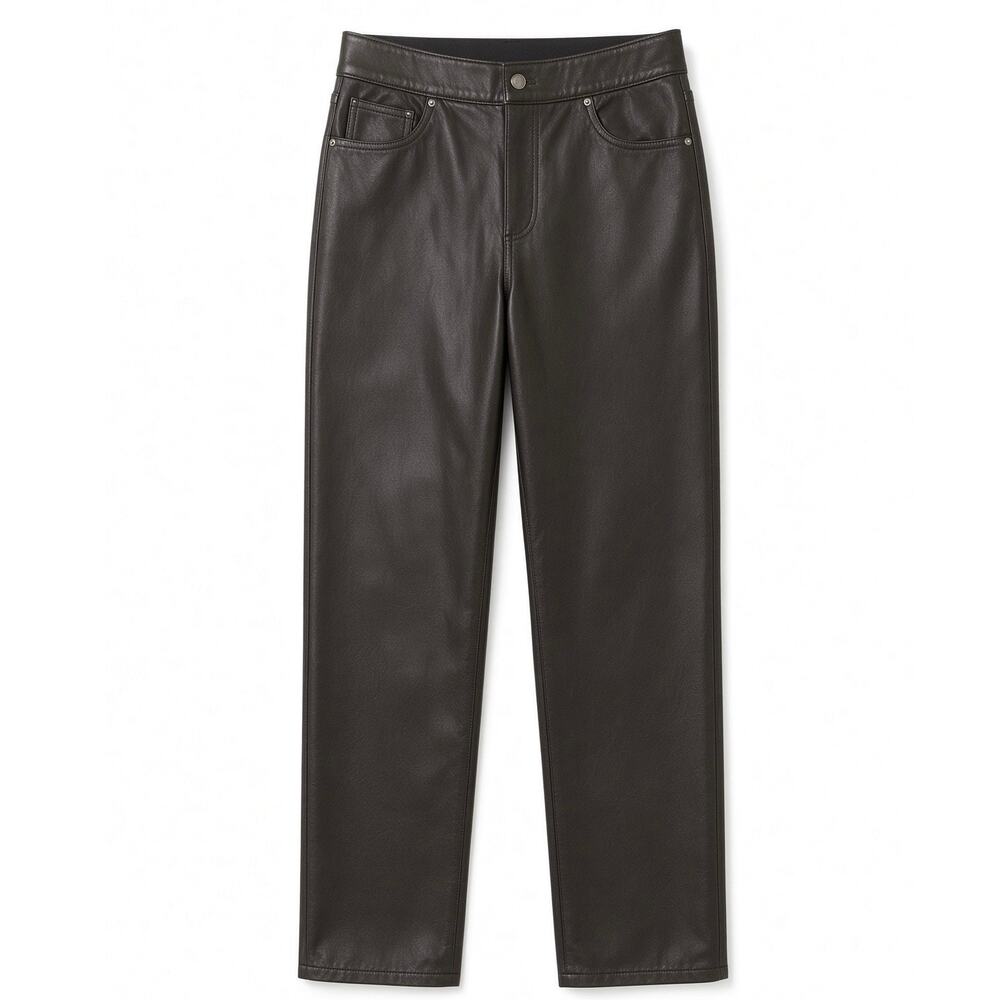 SPANX Brown Faux Leather High Waist Pants XL